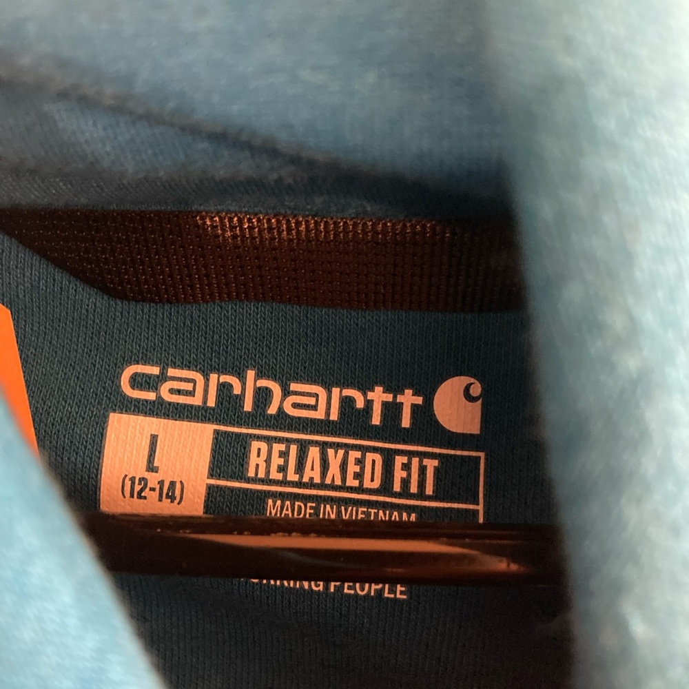 Carhartt women’s Relaxed fit Large Hoodie NWOT
Color blue